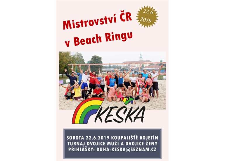 Mistrovství ČR v Beach Ringu již za měsíc!